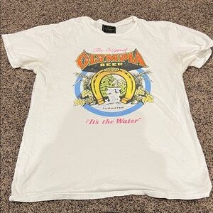Olympia Beer White Graphic Tee